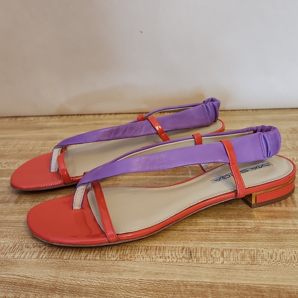 VIA SPIGA Women's Slingback Strappy Flat Sandals, size 7M